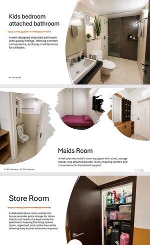 Team Area in 4 BHK Apartment at Prestige Misty Waters, Hebbal – for Rent