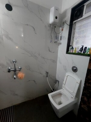 Bathroom in 1 BHK Apartment at DGS Sheetal Usha, Malad West – for Rent