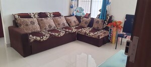 Living Room in 1.5 BHK Apartment at Goel Ganga Sparsh, Undri – for Rent