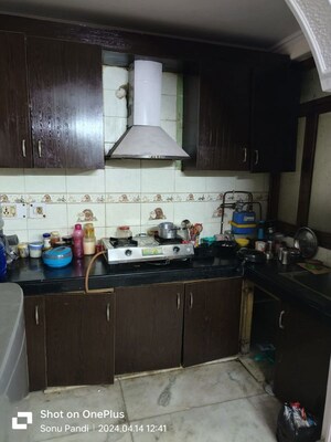 Kitchen in 2 BHK Builder Floor at Sant Nagar – for Rent