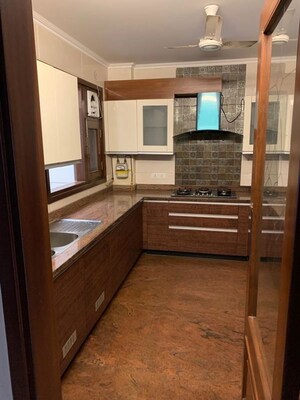 Kitchen in 4 BHK Builder Floor at Panchsheel Enclave – for Rent