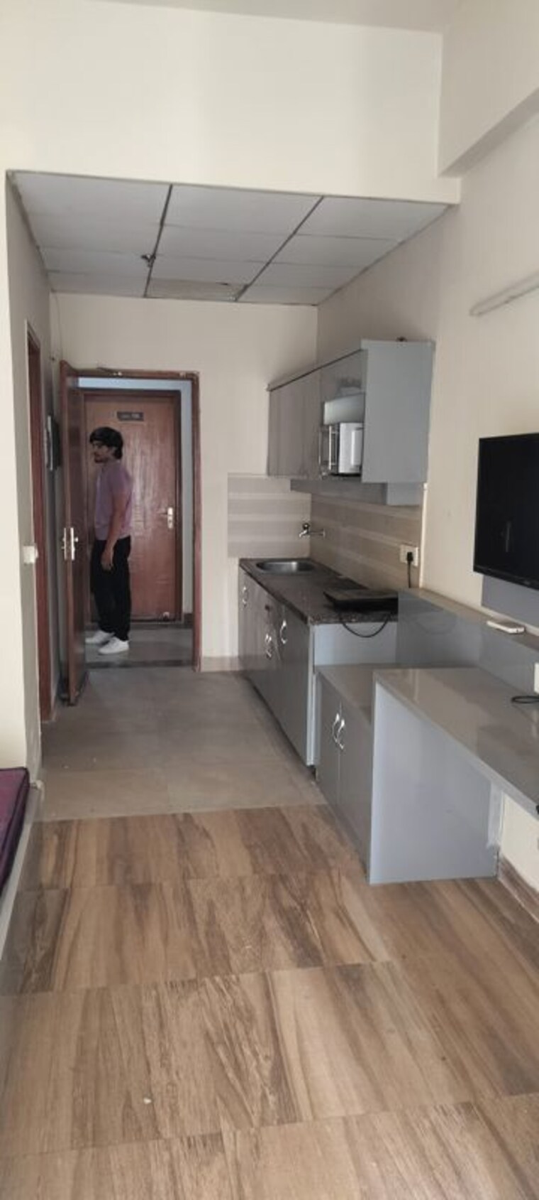 Kitchen, paramount-golf-forest-studio-apartments-oak-tower 1 RK 435 Sq.Ft. Apartment In Zeta I Greater Noida Greater Noida 10508668