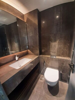 Bathroom in 4 BHK Apartment at Lodha Trump Tower, Worli – for Rent
