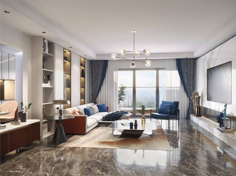 Living Room, viman nagar 4 Bedroom 2644 Sq.Ft. Apartment In Viman Nagar Pune 10508114