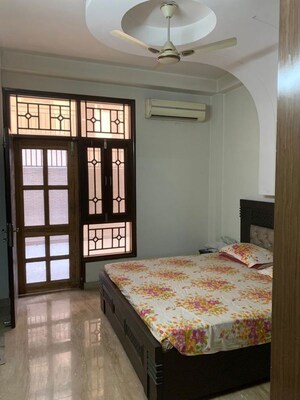 Bedroom in 3 BHK Builder Floor at Dharam Colony – for Rent