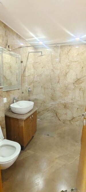 Bathroom in 3 BHK Builder Floor at Dharam Colony – for Rent