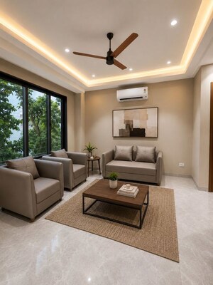 Living Room in 2 BHK Builder Floor at Sector 52 – for Rent