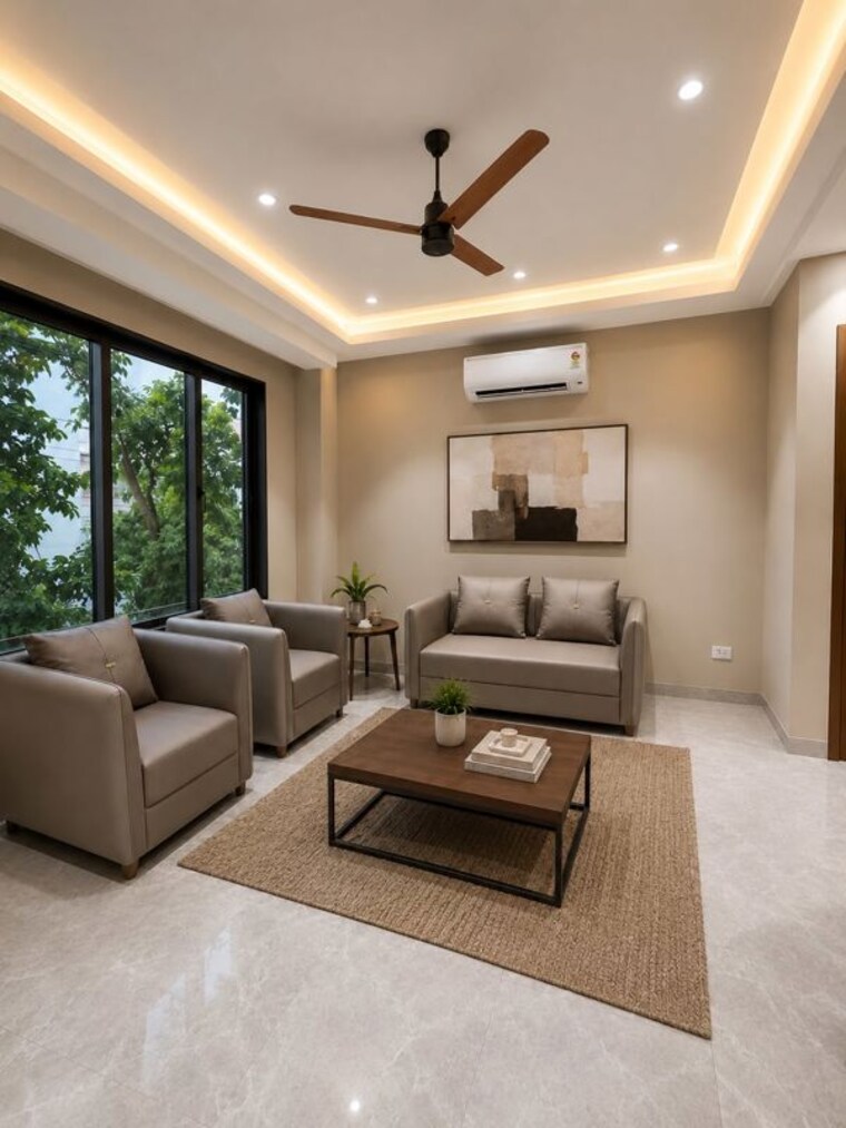 Living Room, sector 52 2 Bedroom 1300 Sq.Ft. Builder Floor In Sector 52 Gurgaon 10509161
