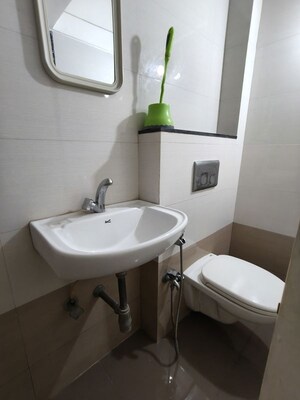 Bathroom in 3 BHK Apartment at Abhay CHS, Vashi Sector 29 – for Rent