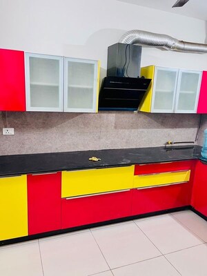 Kitchen in 3 BHK Apartment at Rajapushpa Atria, Gachibowli – for Rent