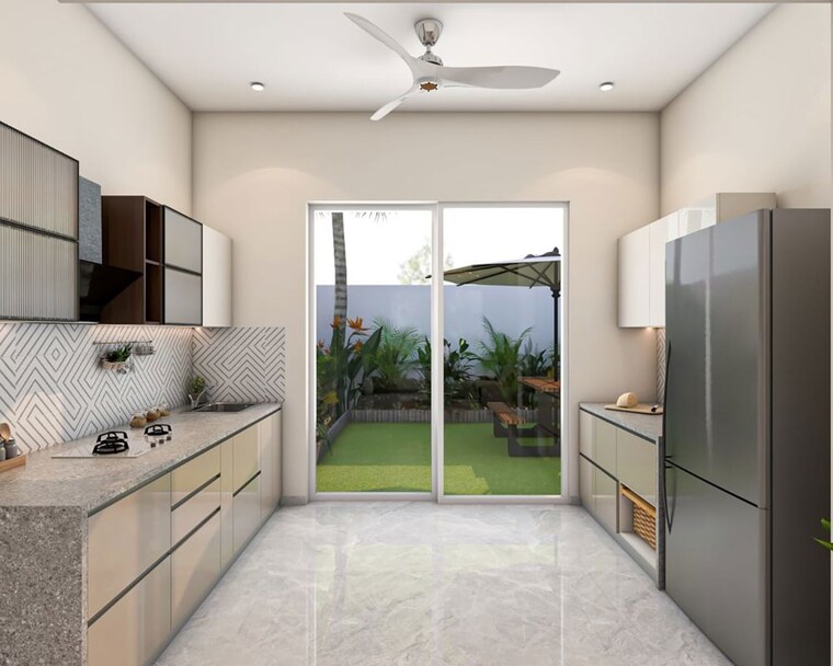 Kitchen, menlo-bougainvillea 3 Bedroom 1800 Sq.Ft. Villa In Chakan Pune 10509498
