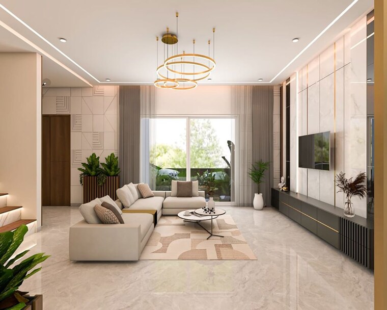 Living Room, menlo-bougainvillea 3 Bedroom 1800 Sq.Ft. Villa In Chakan Pune 10509498