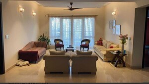 Living Room in 4 BHK Apartment at Prestige White Meadows, Whitefield – for Rent