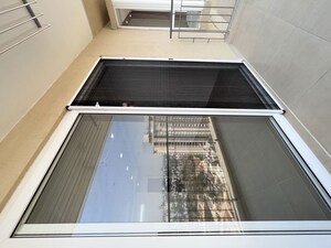 Balcony in 2 BHK Apartment at Bhartiya Nikoo Homes Phase 2, Thanisandra Main Road – for Rent