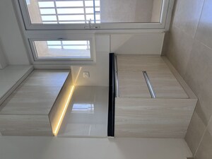 Staircase in 2 BHK Apartment at Bhartiya Nikoo Homes Phase 2, Thanisandra Main Road – for Rent