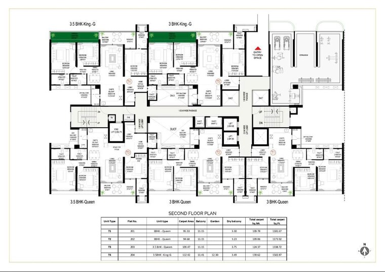 Floor Plan, goel-ganga-imperia 4 Bedroom 2170 Sq.Ft. Penthouse In Nibm Annexe Pune 10059677