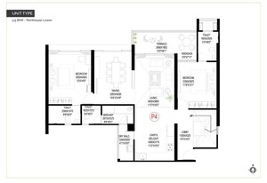 Floor Plan in 4 BHK Penthouse at Goel Ganga Imperia, Nibm Annexe – for Sale