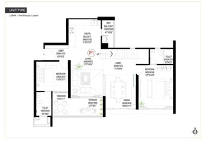 Floor Plan in 4 BHK Penthouse at Goel Ganga Imperia, Nibm Annexe – for Sale