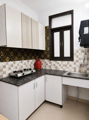 Kitchen in 1 BHK Builder Floor at Freedom Fighters Enclave – for Rent