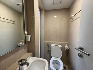 Bathroom in 1 BHK Apartment at Hiranandani Estate Solitaire C, Ghodbunder Road – for Rent