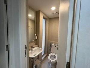 Bathroom in 1 BHK Apartment at Hiranandani Estate Solitaire C, Ghodbunder Road – for Rent
