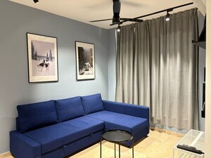 Living Room in 1 BHK Apartment at Hiranandani Estate Solitaire C, Ghodbunder Road – for Rent