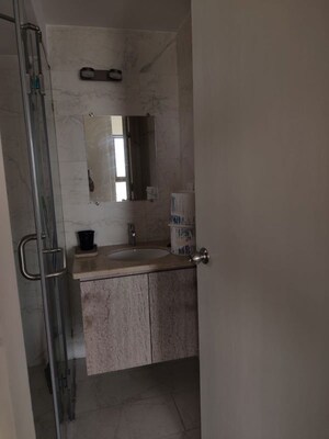 Bathroom in 3 BHK Apartment at Adani Ten BKC, Bandra East – for Rent