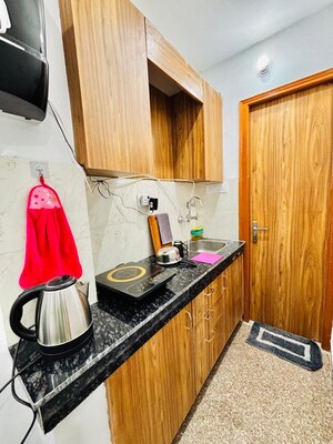 Kitchen in 1 RK Builder Floor at Kirti Nagar – for Rent