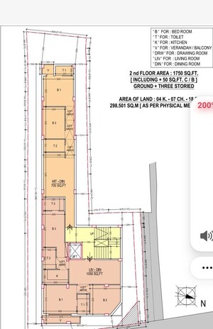 Floor Plan in 2 BHK Builder Floor at Alipore – for Sale