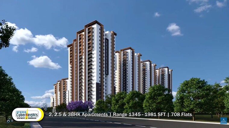 Exterior View, aparna-cyber-heights 3 Bedroom 1836 Sq.Ft. Apartment In Osman Nagar Hyderabad 10510680