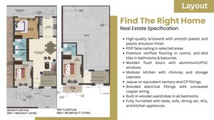 Floor Plan in 3 BHK Villa at Serli – for Sale