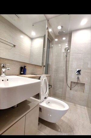 Bathroom in 1 BHK Apartment at Hiranandani Regent Hill, Powai – for Rent