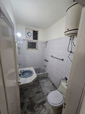 Bathroom in 2 BHK Builder Floor at Chittaranjan Park – for Rent