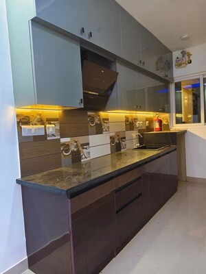 Kitchen in 3 BHK Apartment at Brigade El Dorado, Bagaluru – for Rent