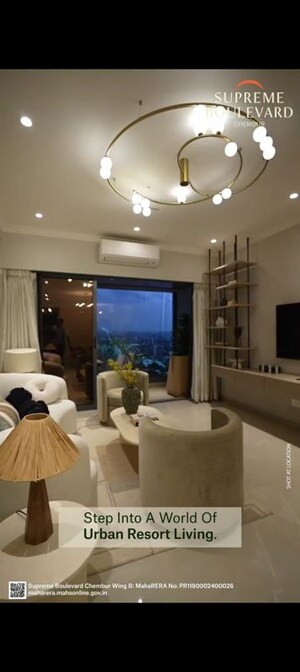 Living Room in 4 BHK Apartment at Supreme Boulevard, Chembur – for Sale