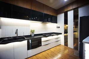 Kitchen in 3 BHK Apartment at Hanspura – for Sale