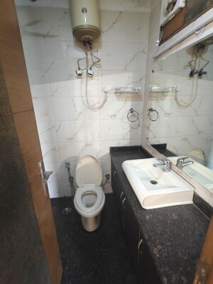 Bathroom in 3 BHK Builder Floor at Chittaranjan Park – for Rent