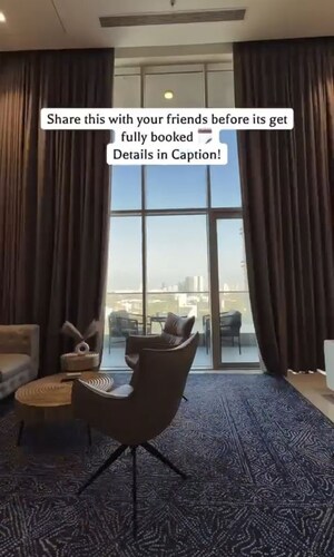 Living Room in Studio Apartment at M3M Corner Walk, Sector 74 – for Rent