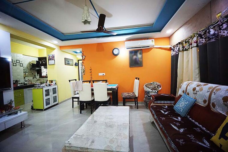 Living Room, makarba 2 Bedroom 1395 Sq.Ft. Apartment In Makarba Ahmedabad 10512236