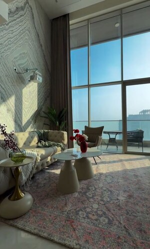 Living Room in Studio Apartment at M3M Corner Walk, Sector 74 – for Rent