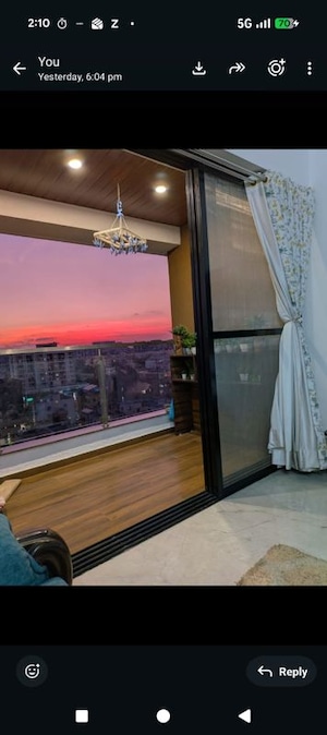 Balcony in 2 BHK Apartment at Unique Youtopia, Kharadi – for Rent