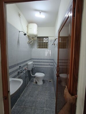 Bathroom in 2 BHK Apartment at Jai Park Square, Kodigehalli – for Rent