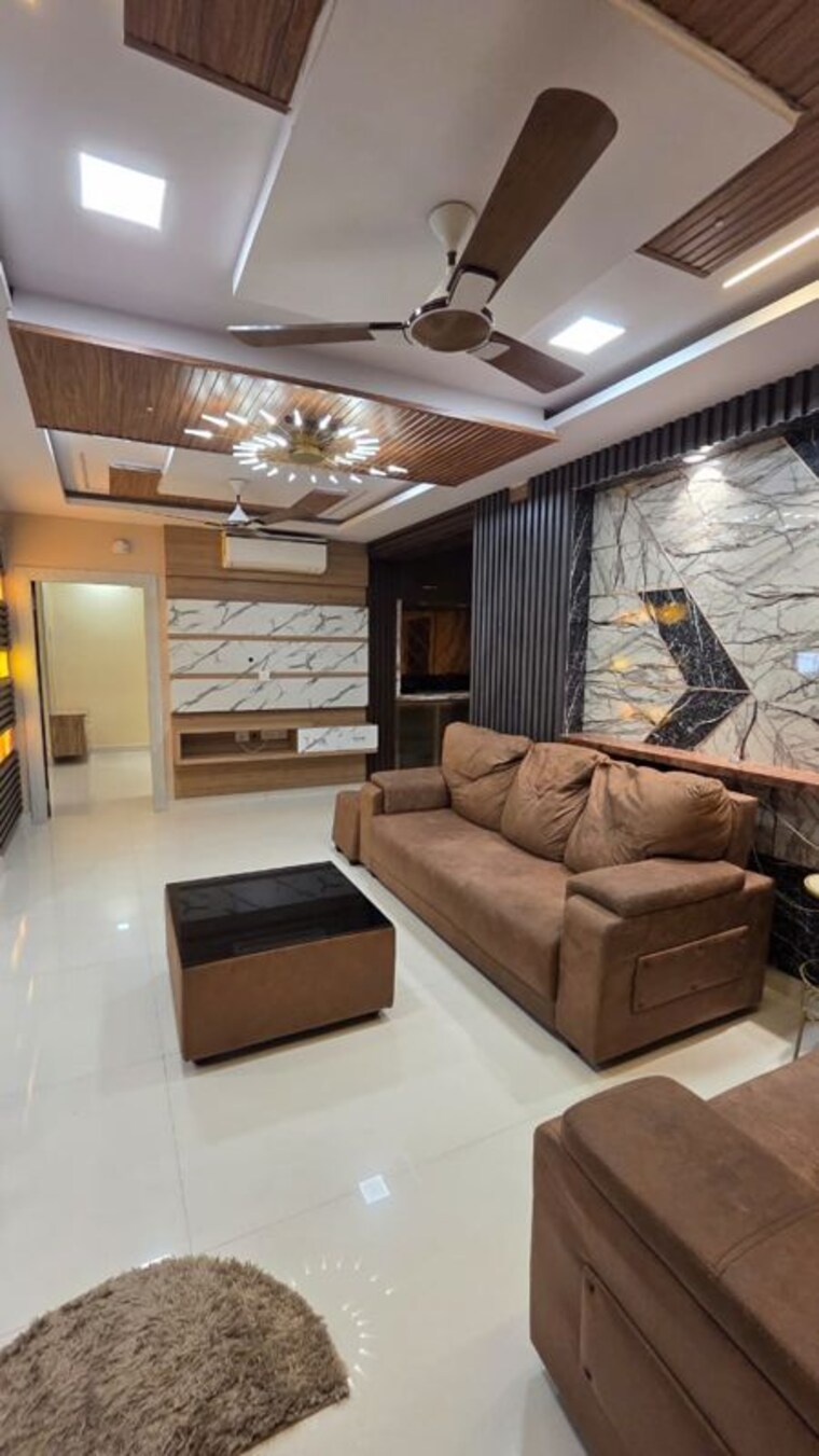 Living Room, mk-gold-coast 3 Bedroom 1615 Sq.Ft. Apartment In Yendada Vizag 10513488