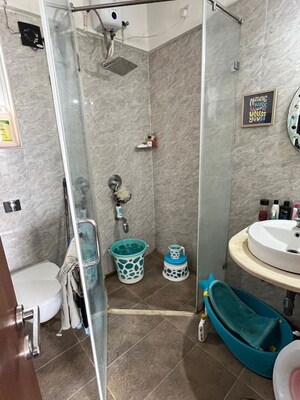 Bathroom in 3 BHK Apartment at VTP Solitaire, Baner – for Rent