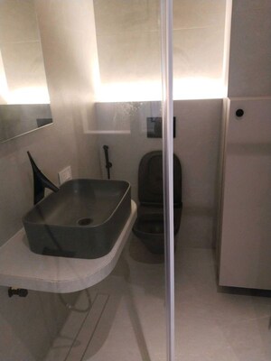 Bathroom in 2 BHK Apartment at Enpar Lotus 101 Worli Residences, Lower Parel – for Rent
