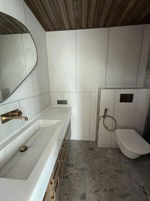 Bathroom in 3 BHK Apartment at Enpar Lotus 101 Worli Residences, Lower Parel – for Rent