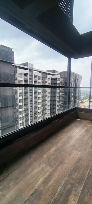 Balcony in 3 BHK Apartment at Majestique Marbella Phase 1, Kharadi – for Rent