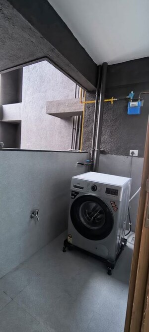 Bathroom in 3 BHK Apartment at Majestique Marbella Phase 1, Kharadi – for Rent