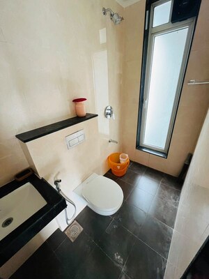 Bathroom in 2 BHK Apartment at Sheth Zuri, Laxmi Nagar – for Rent