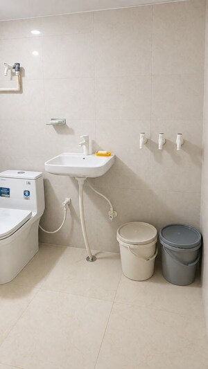 Bathroom in 1 RK Apartment at Friends Colony – for Rent